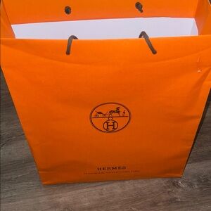 Hermès Orange Shopping Bag